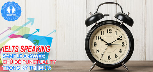 chủ đề punctuality ielts speaking